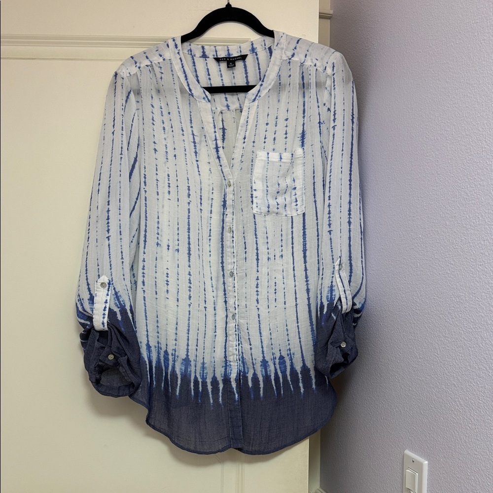 Zac & Rachel Blue and White Striped Blouse